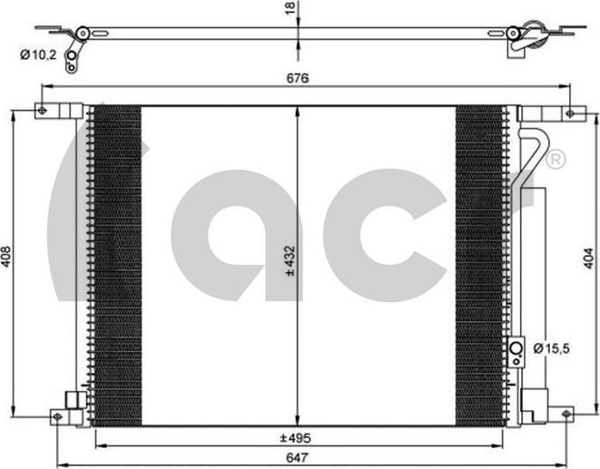 ACR 300702 - Конденсатор кондиционера autosila-amz.com