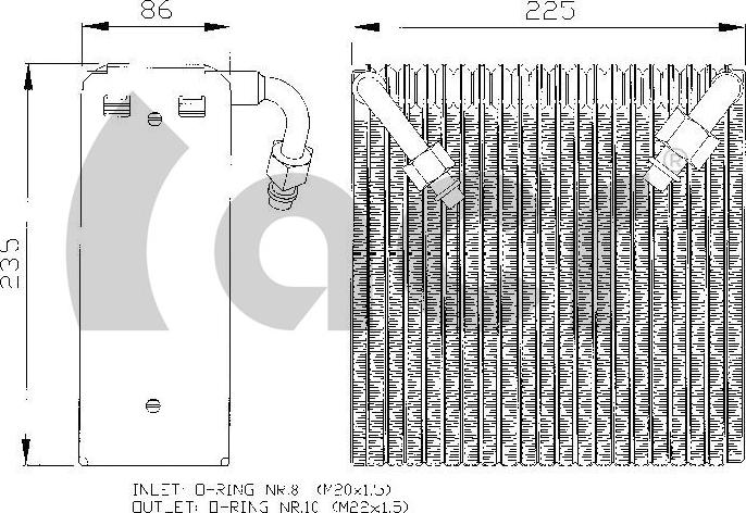 ACR 310115 - Испаритель, кондиционер autosila-amz.com