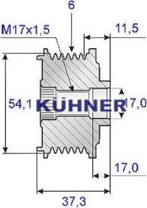 AD Kühner 885460M - Шкив генератора, муфта autosila-amz.com