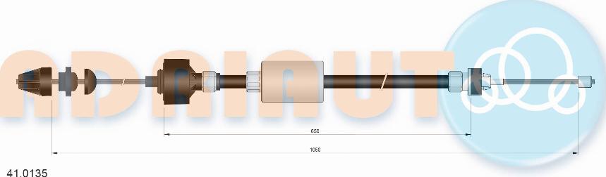 Adriauto 41.0135 - Трос, управление сцеплением autosila-amz.com
