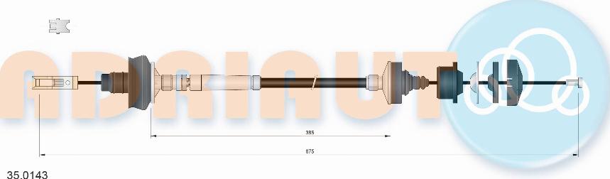 Adriauto 35.0143 - Трос, управление сцеплением autosila-amz.com