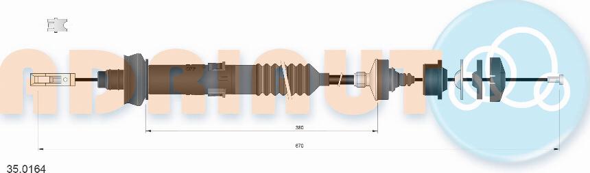 Adriauto 35.0164 - Трос, управление сцеплением autosila-amz.com
