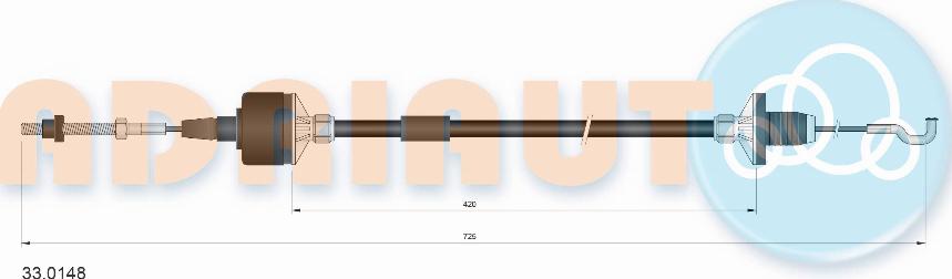 Adriauto 33.0148 - Трос, управление сцеплением autosila-amz.com