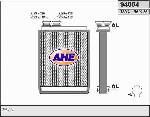 AHE 94004 - Теплообменник, отопление салона autosila-amz.com