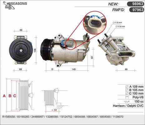 AHE 98963/A - Компрессор кондиционера autosila-amz.com