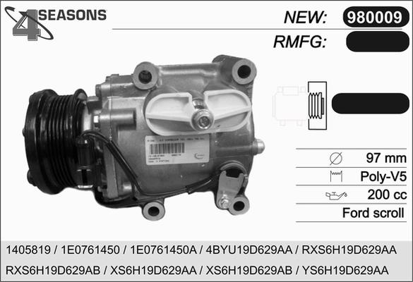 AHE 980009 - Компрессор кондиционера autosila-amz.com