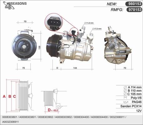 AHE 980153 - Компрессор кондиционера autosila-amz.com