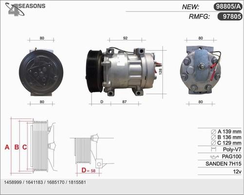 AHE 98805/A - Компрессор кондиционера autosila-amz.com