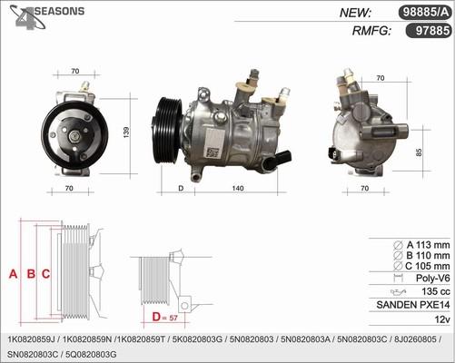 AHE 98885/A - Компрессор кондиционера autosila-amz.com