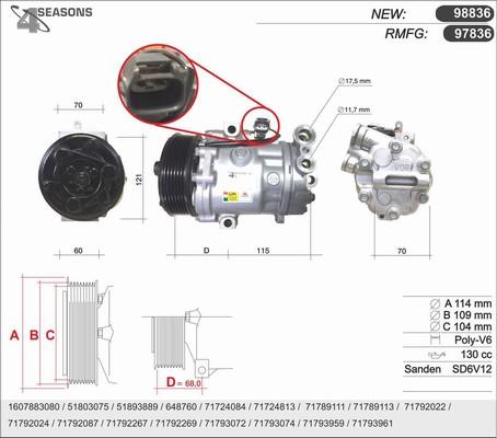 AHE 98836 - Компрессор кондиционера autosila-amz.com