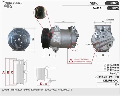 AHE 98825 - Компрессор кондиционера autosila-amz.com