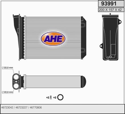 AHE 93991 - Теплообменник, отопление салона autosila-amz.com