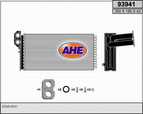 AHE 93941 - Теплообменник, отопление салона autosila-amz.com