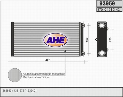 AHE 93959 - Теплообменник, отопление салона autosila-amz.com