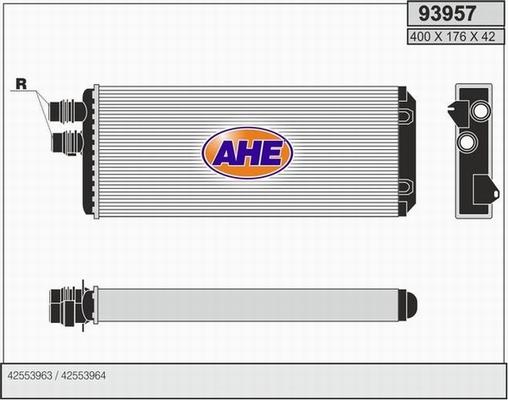 AHE 93957 - Теплообменник, отопление салона autosila-amz.com