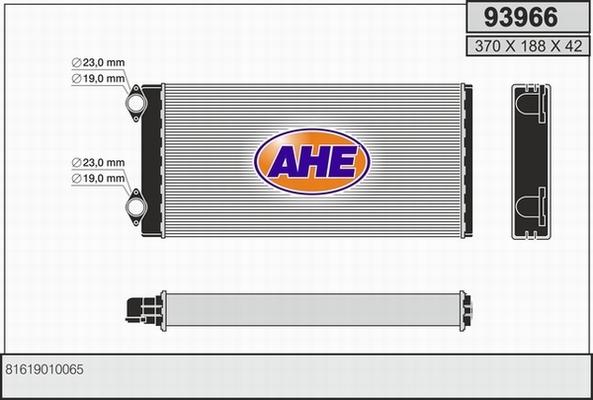AHE 93966 - Теплообменник, отопление салона autosila-amz.com