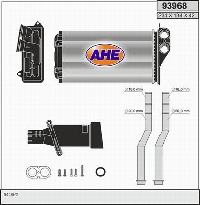 AHE 93968 - Теплообменник, отопление салона autosila-amz.com