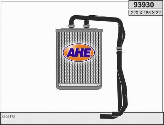 AHE 93930 - Теплообменник, отопление салона autosila-amz.com
