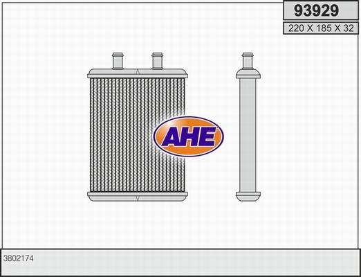 AHE 93929 - Теплообменник, отопление салона autosila-amz.com