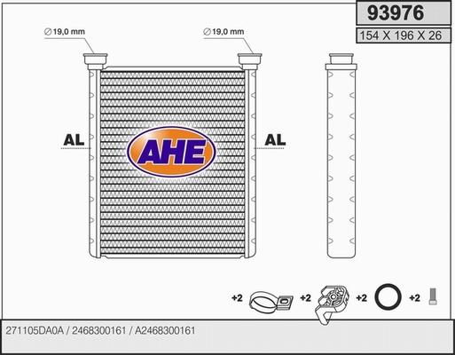 AHE 93976 - Теплообменник, отопление салона autosila-amz.com