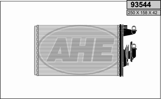 AHE 93544 - Теплообменник, отопление салона autosila-amz.com