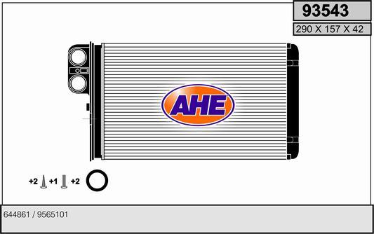 AHE 93543 - Теплообменник, отопление салона autosila-amz.com