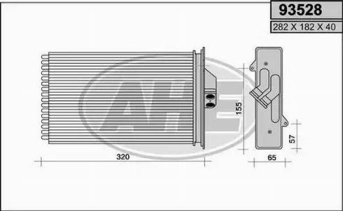 AHE 93528 - Теплообменник, отопление салона autosila-amz.com