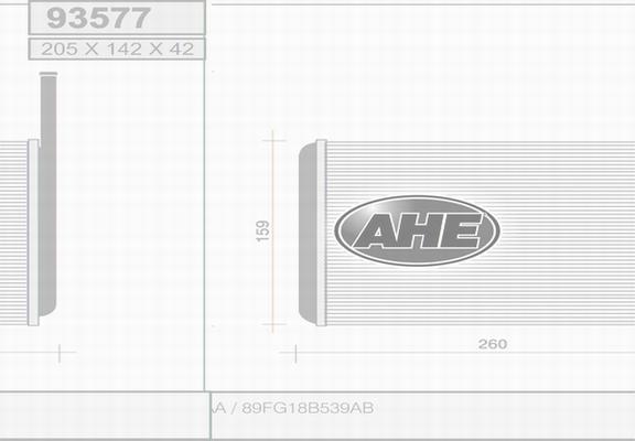 AHE 93577 - Теплообменник, отопление салона autosila-amz.com