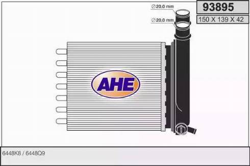 AHE 93895 - Теплообменник, отопление салона autosila-amz.com