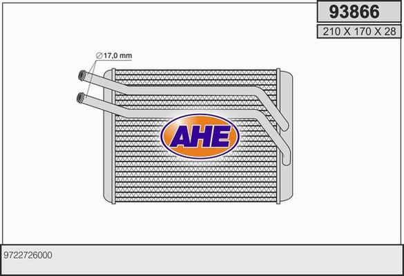 AHE 93866 - Теплообменник, отопление салона autosila-amz.com