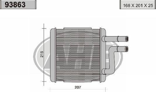 AHE 93863 - Теплообменник, отопление салона autosila-amz.com