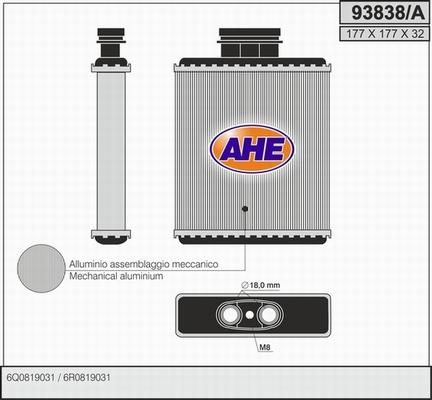 AHE 93838/A - Теплообменник, отопление салона autosila-amz.com