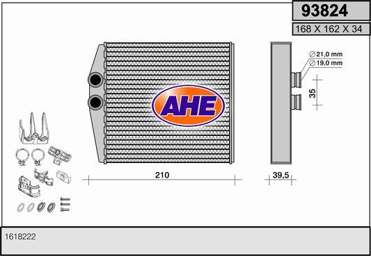 AHE 93824 - Теплообменник, отопление салона autosila-amz.com
