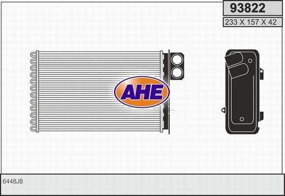 AHE 93822 - Теплообменник, отопление салона autosila-amz.com