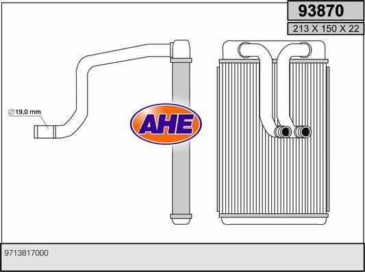 AHE 93870 - Теплообменник, отопление салона autosila-amz.com