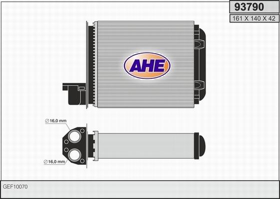 AHE 93790 - Теплообменник, отопление салона autosila-amz.com