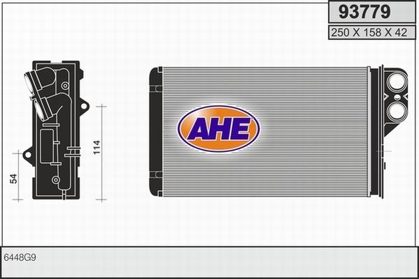AHE 93779 - Теплообменник, отопление салона autosila-amz.com
