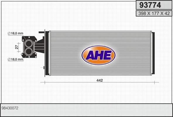 AHE 93774 - Теплообменник, отопление салона autosila-amz.com