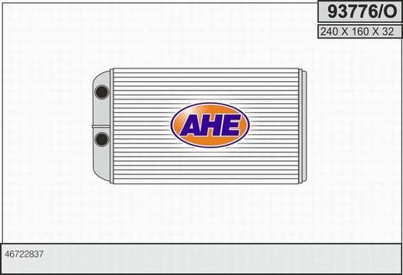 AHE 93776/O - Теплообменник, отопление салона autosila-amz.com