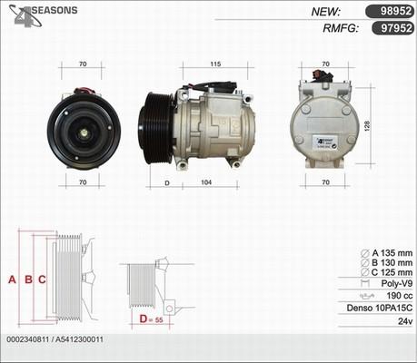 AHE 97952 - Компрессор кондиционера autosila-amz.com