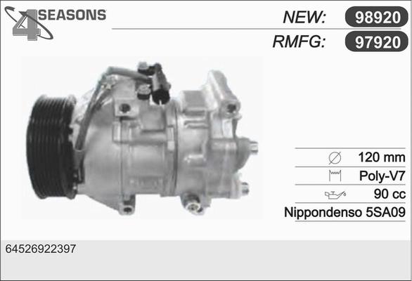 AHE 97920 - Компрессор кондиционера autosila-amz.com