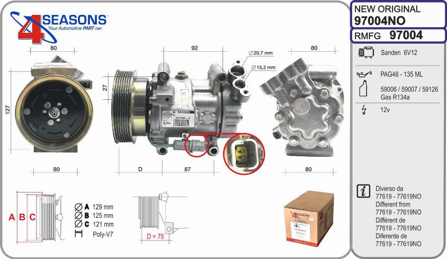 AHE 97004NO - Компрессор кондиционера autosila-amz.com