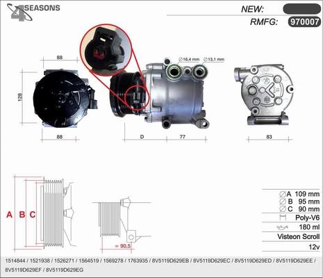 AHE 970007 - Компрессор кондиционера autosila-amz.com