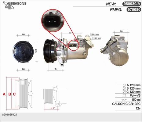 AHE 970080 - Компрессор кондиционера autosila-amz.com