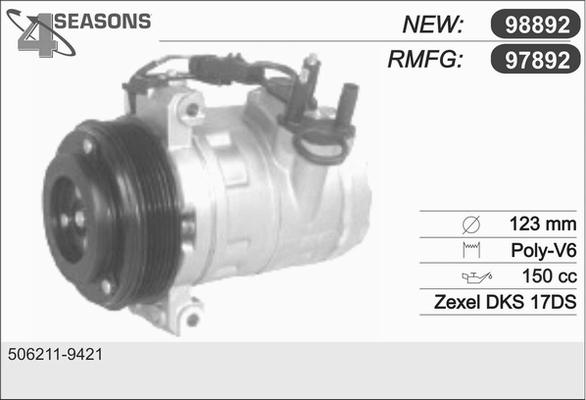 AHE 97892 - Компрессор кондиционера autosila-amz.com