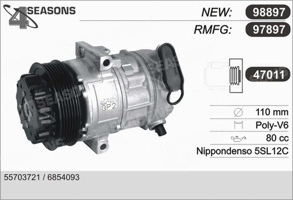 AHE 97897 - Компрессор кондиционера autosila-amz.com