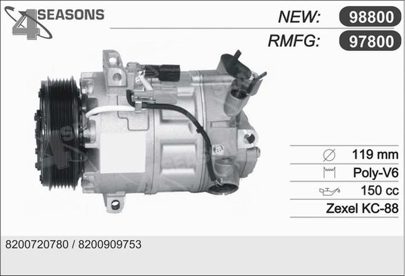 AHE 97800 - Компрессор кондиционера autosila-amz.com