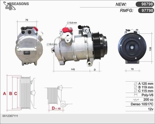 AHE 97798 - Компрессор кондиционера autosila-amz.com