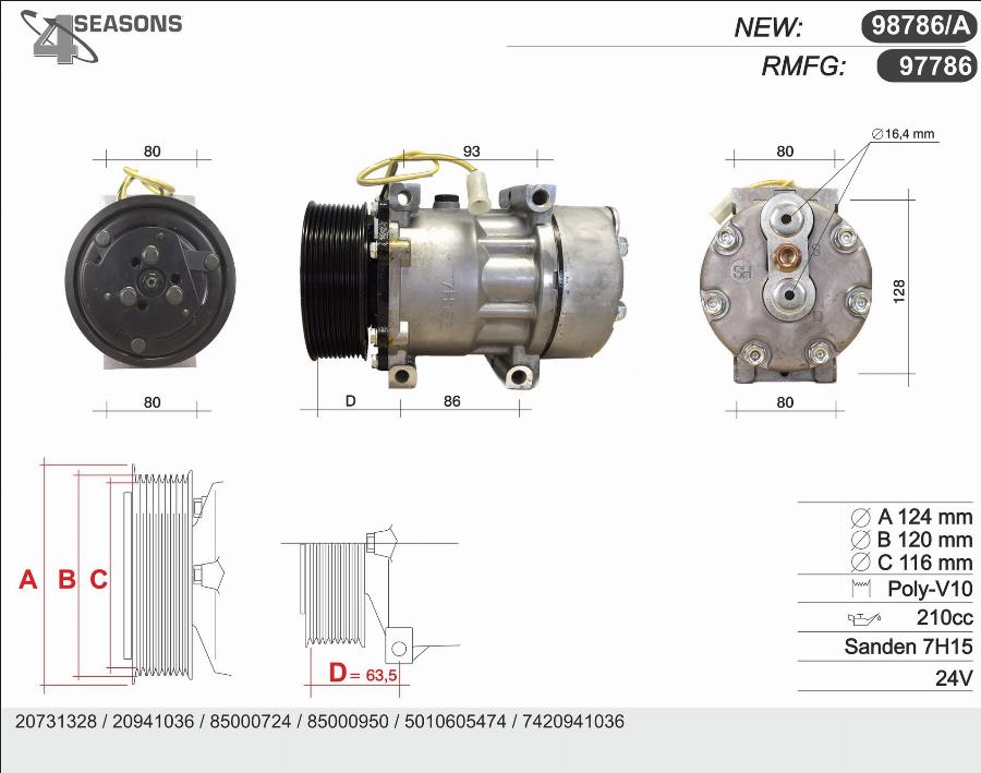 AHE 97786 - Компрессор кондиционера autosila-amz.com