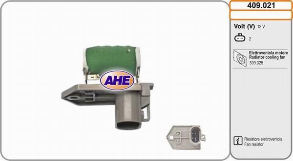 AHE 409.021 - Дополнительный резистор, электромотор - вентилятор радиатора autosila-amz.com